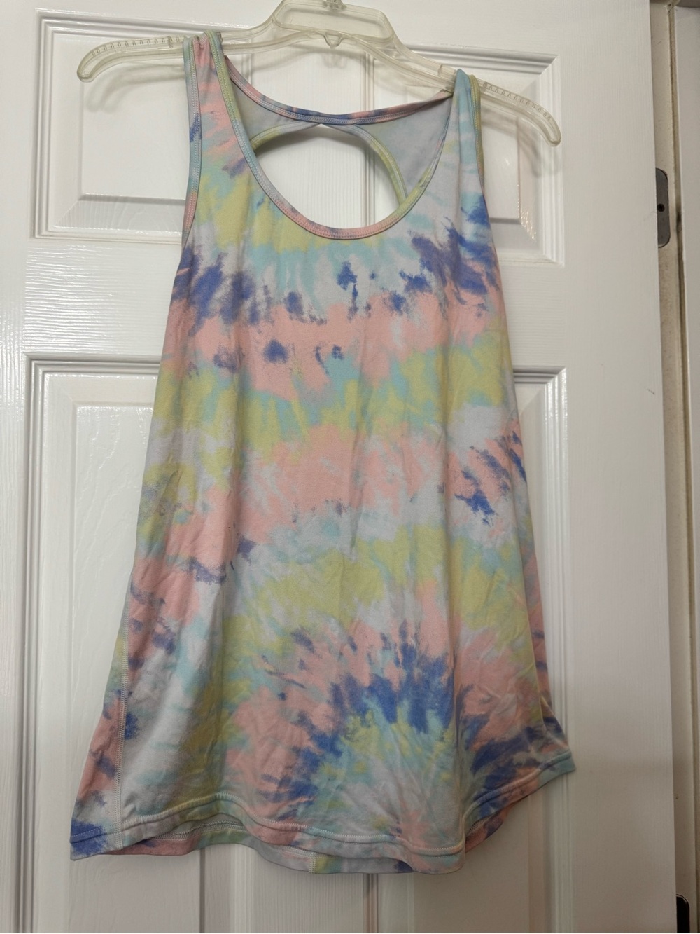ZYIA Tie-Dye Racerback Tank Top - Pastel Multi